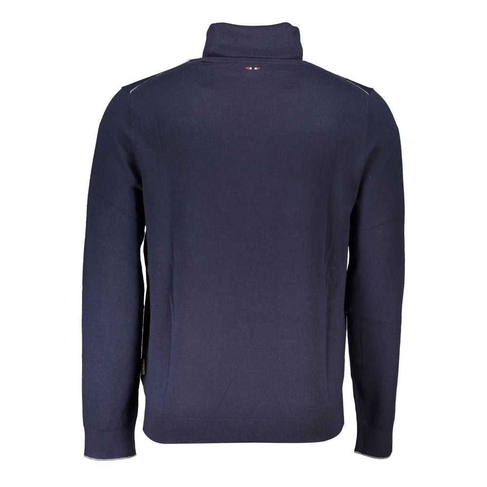 Blue Fabric Men Sweater