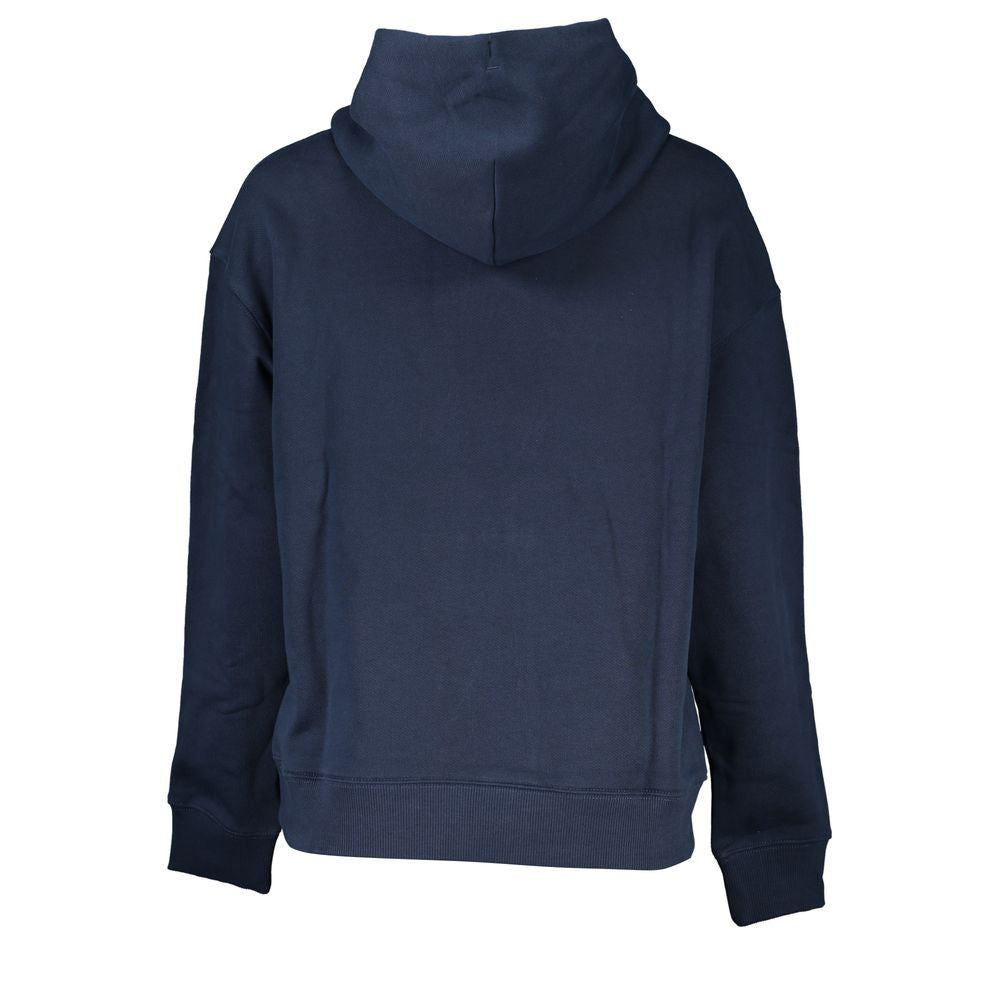 Blue Cotton Women Sweater