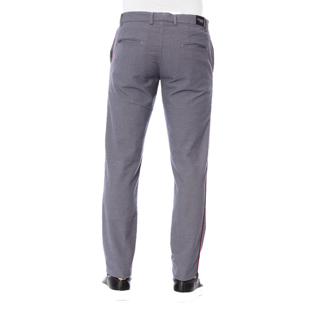 Blue Cotton Men's Trouser