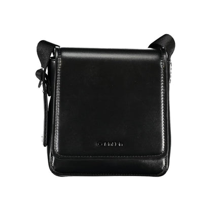 Sleek Black Shoulder Bag with Logo Detail