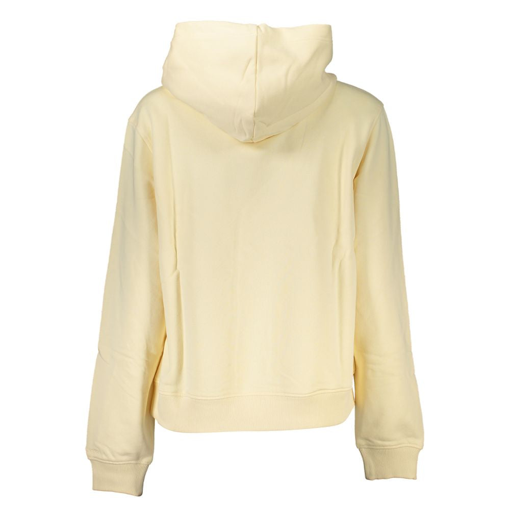 Beige Brushed Logo Hooded Sweatshirt