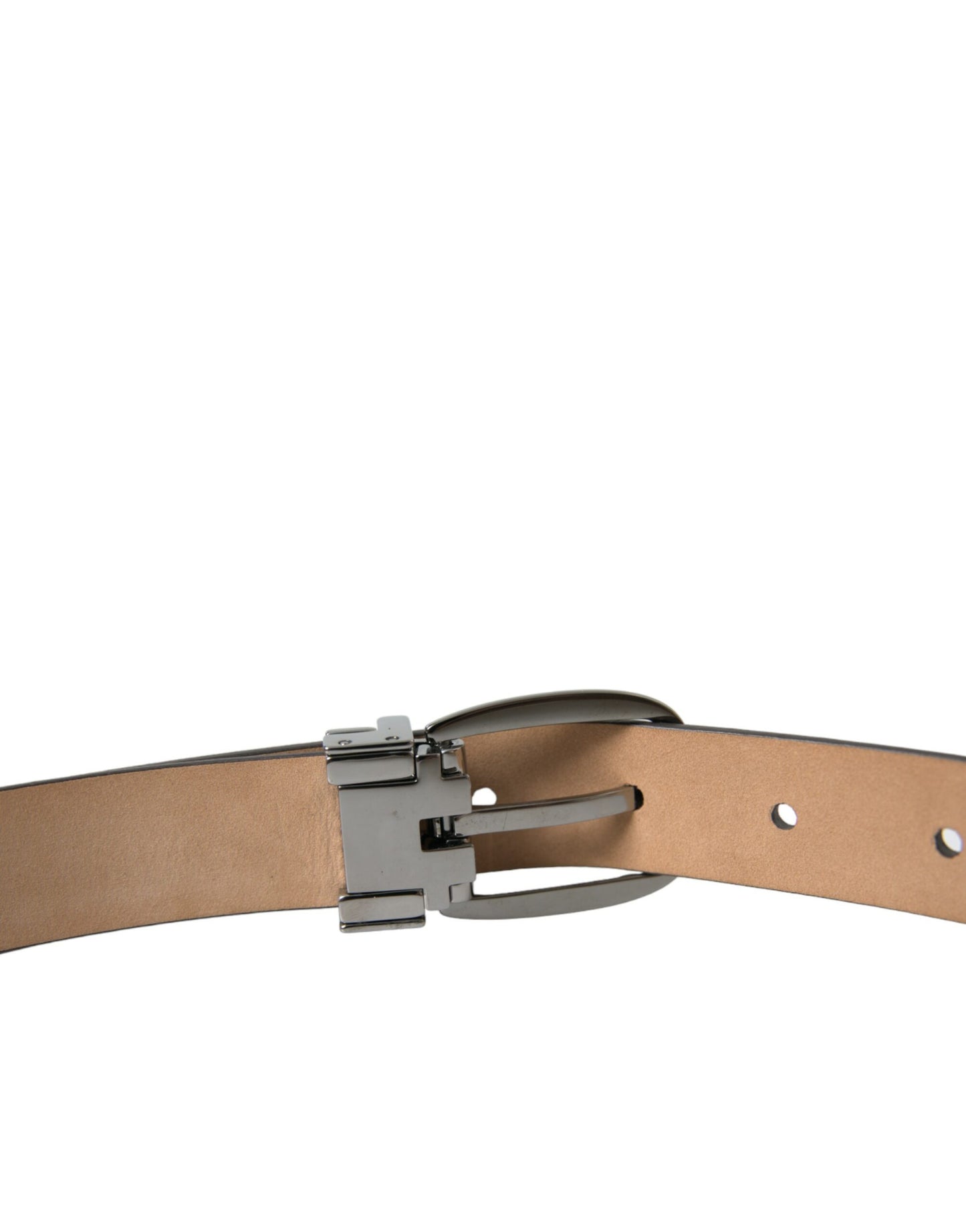 Elegant Dark Brown Calf Leather Belt