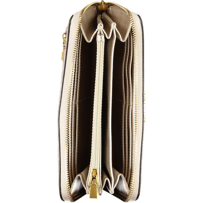 Chic Beige Multi-Compartment Wallet