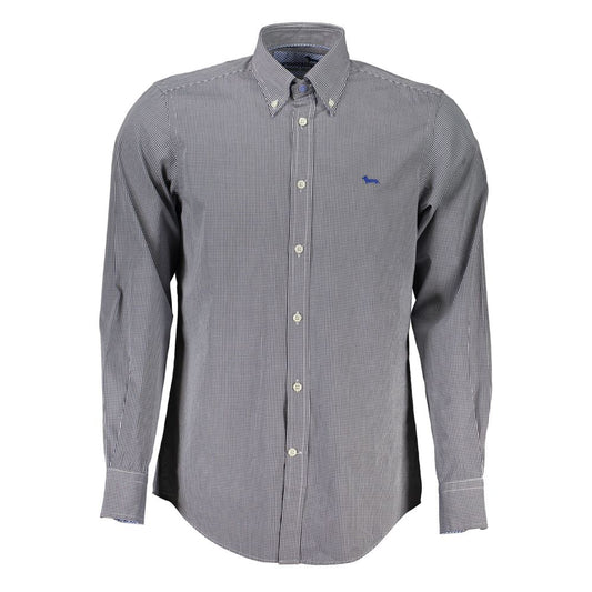 Elegant Blue Long Sleeve Cotton Shirt