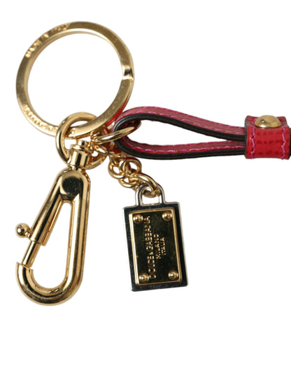 Stunning Red Leather Keychain