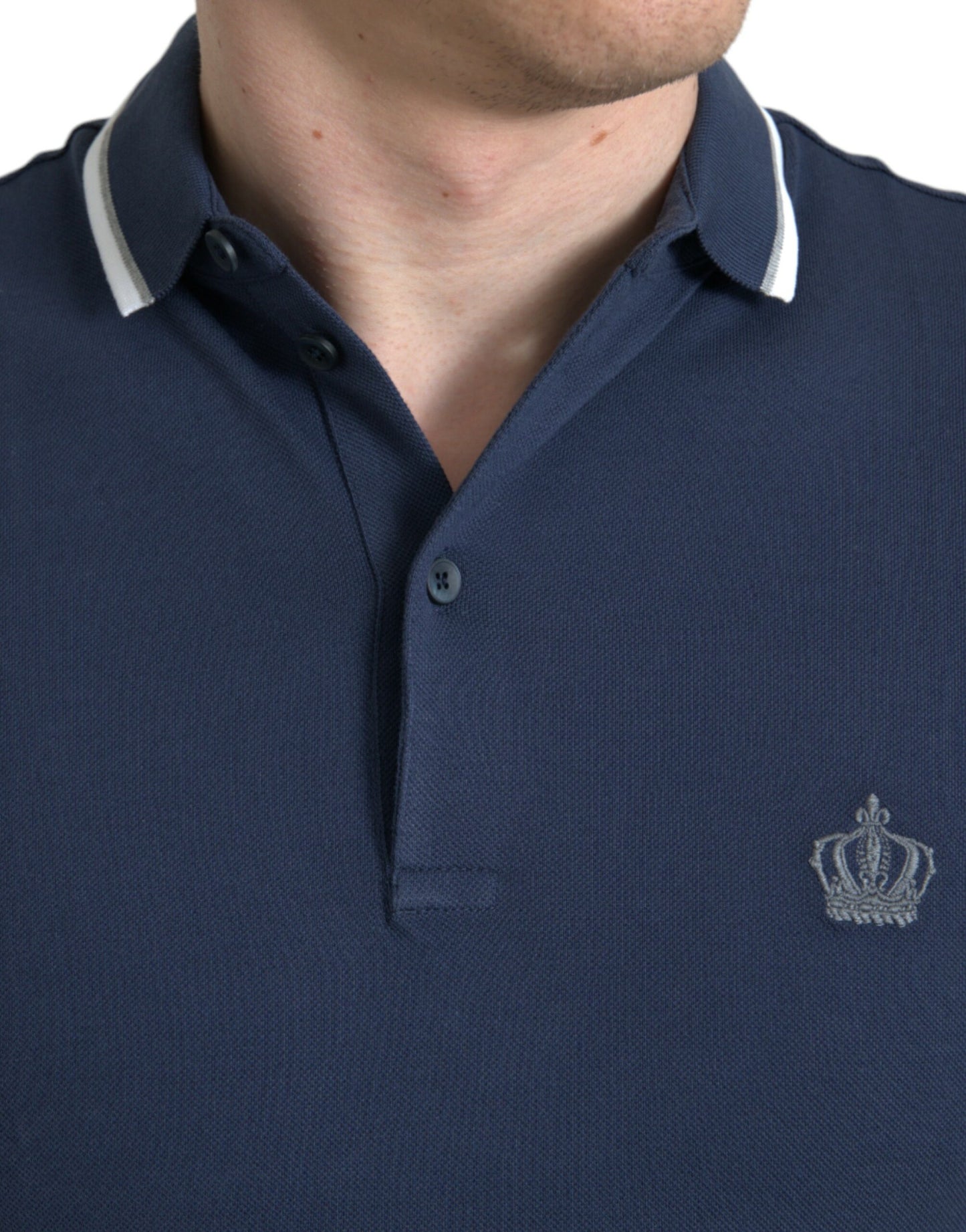 Elegant Crown Embroidered Polo T-Shirt