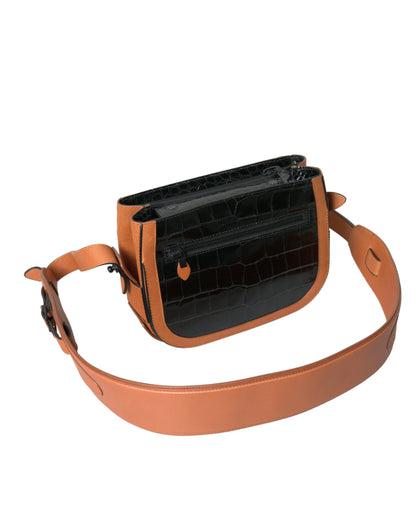 Elegant Crocodile Leather Camera Bag