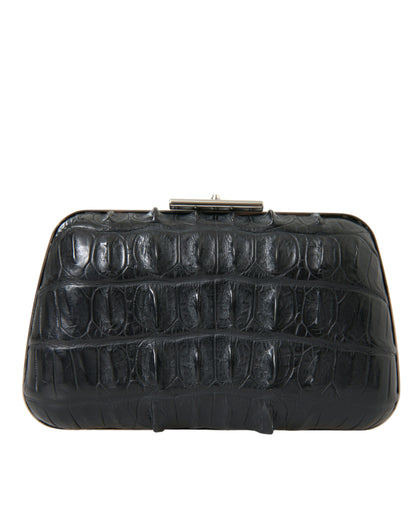 Elegant Crocodile Leather Evening Clutch