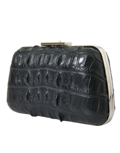 Elegant Crocodile Leather Evening Clutch