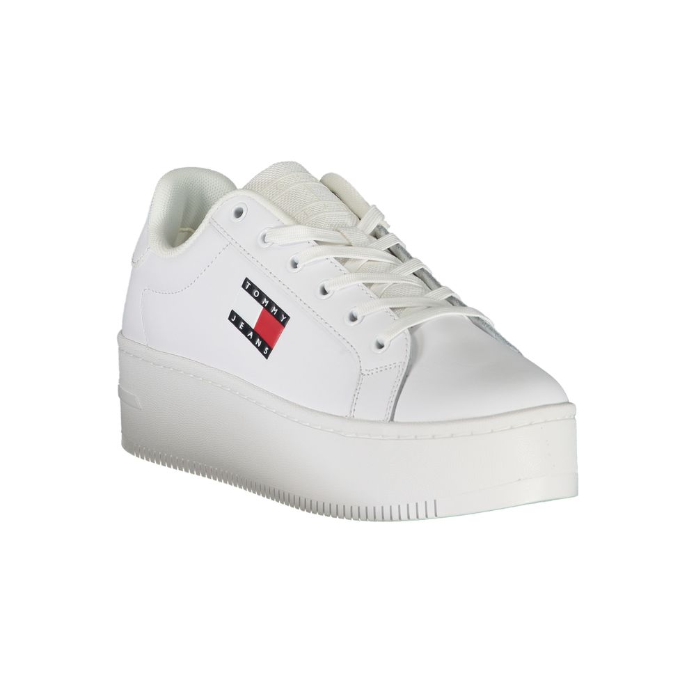 White Polyester Sneaker