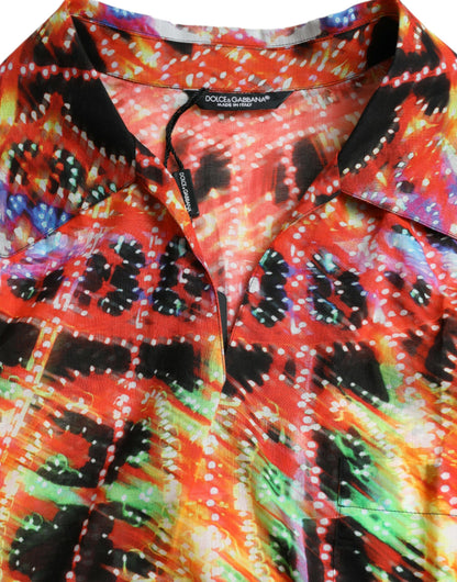 Multicolor Luminarie Print Cotton T-shirt