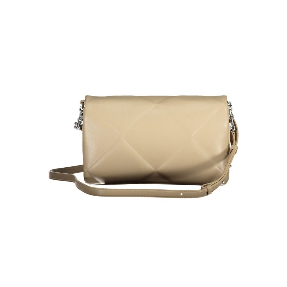 Beige Polyester Handbag