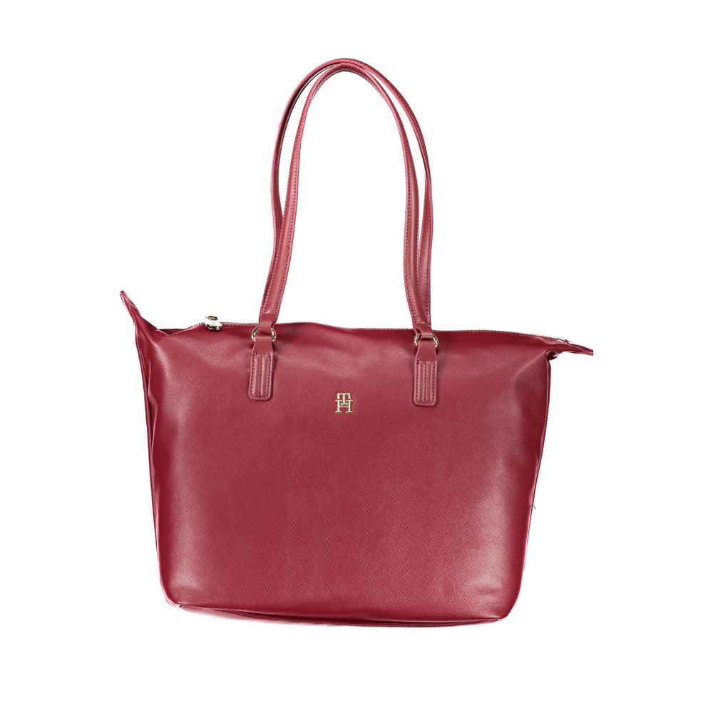 Pink Polyester Women Handbag