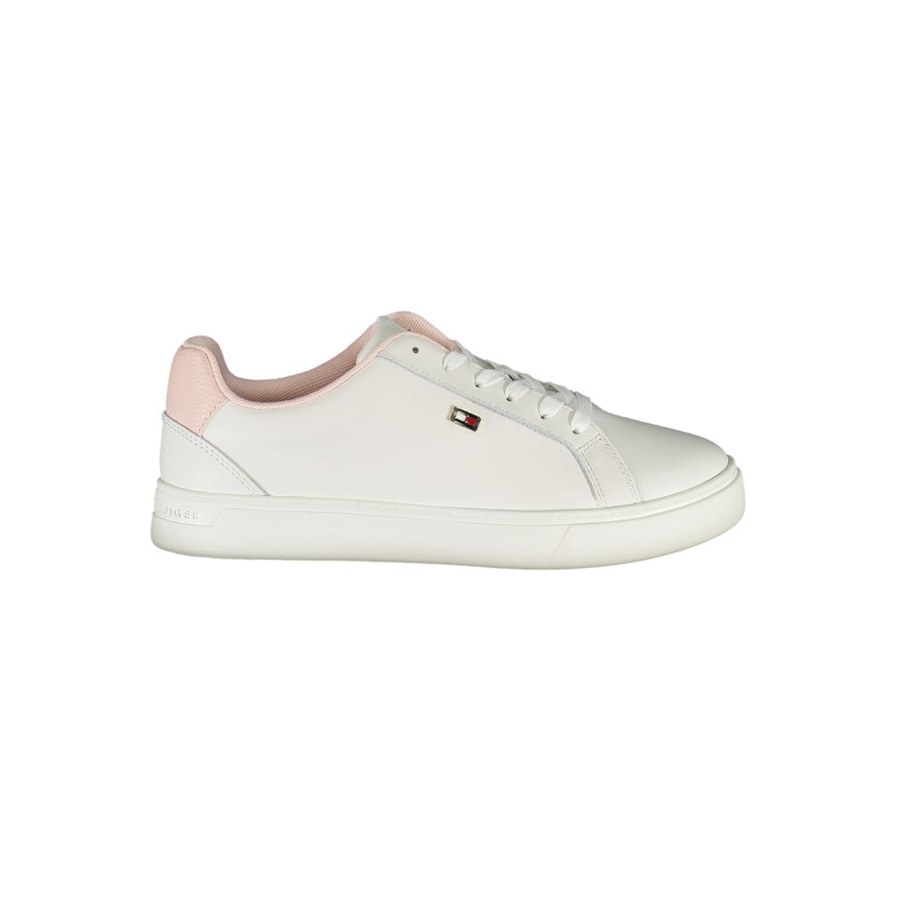 White Polyester Sneaker