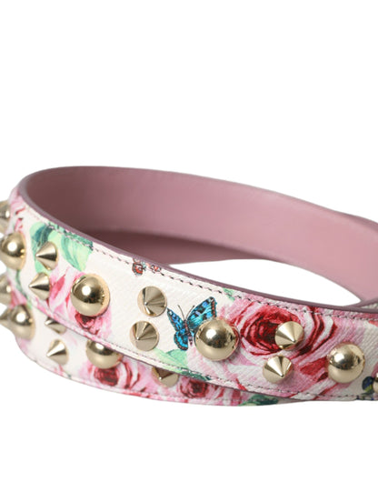 Pink Floral Handbag Accessory Shoulder Strap