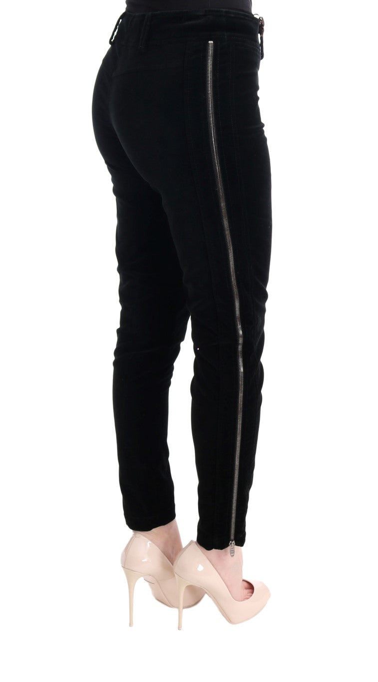 Chic Black Slim Fit Cropped Pants