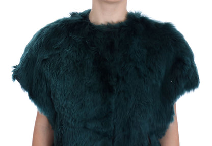 Exquisite Green Alpaca Fur Long Vest