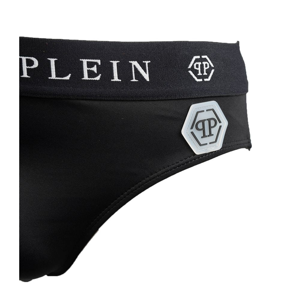 Black Polyamide Men's Swim Briefs