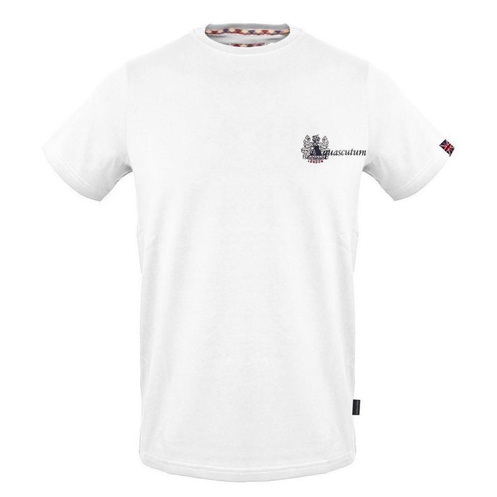 White Cotton Men T-Shirt