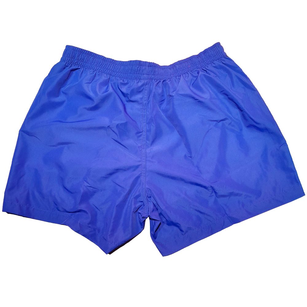 Blue Polyester Men's Swim Trunks