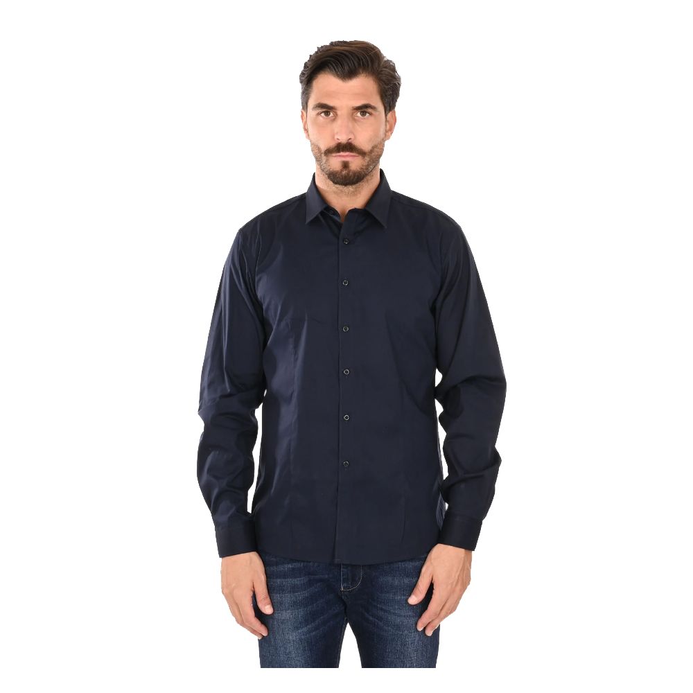 Blue Cotton Men's Shirt