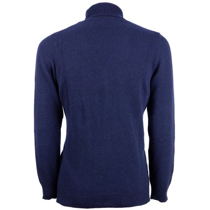 Blue Cashmere Men Sweater