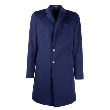 Blue Wool Men Jacket