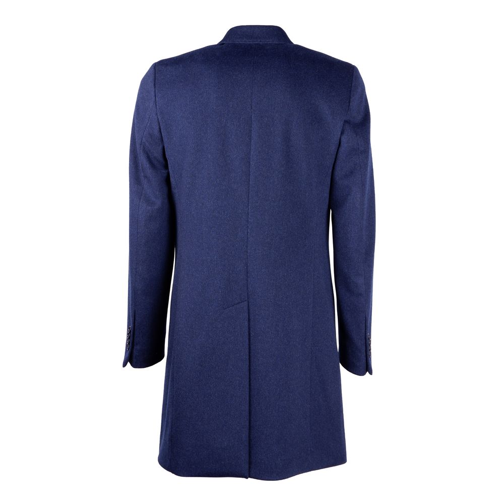 Blue Wool Men Jacket