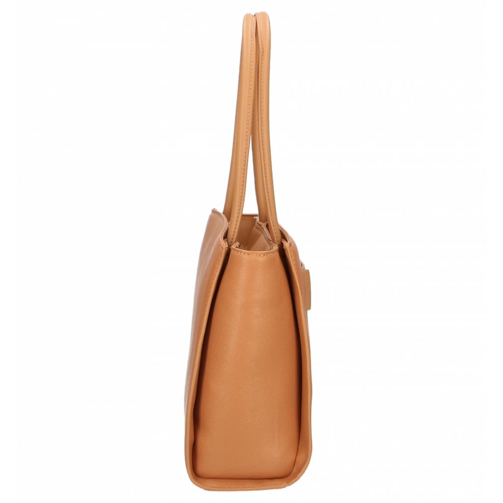 Brown Polyethylene Women Shoulder Bag