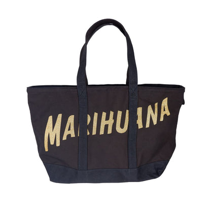 Chic Black Cotton Shoulder Bag