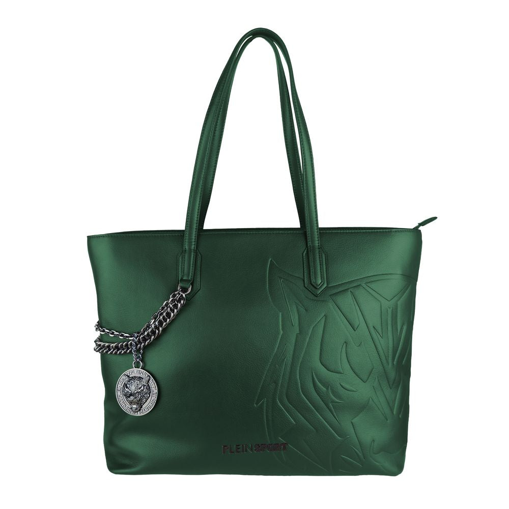 Green Polyethylene Women Shoulder Bag