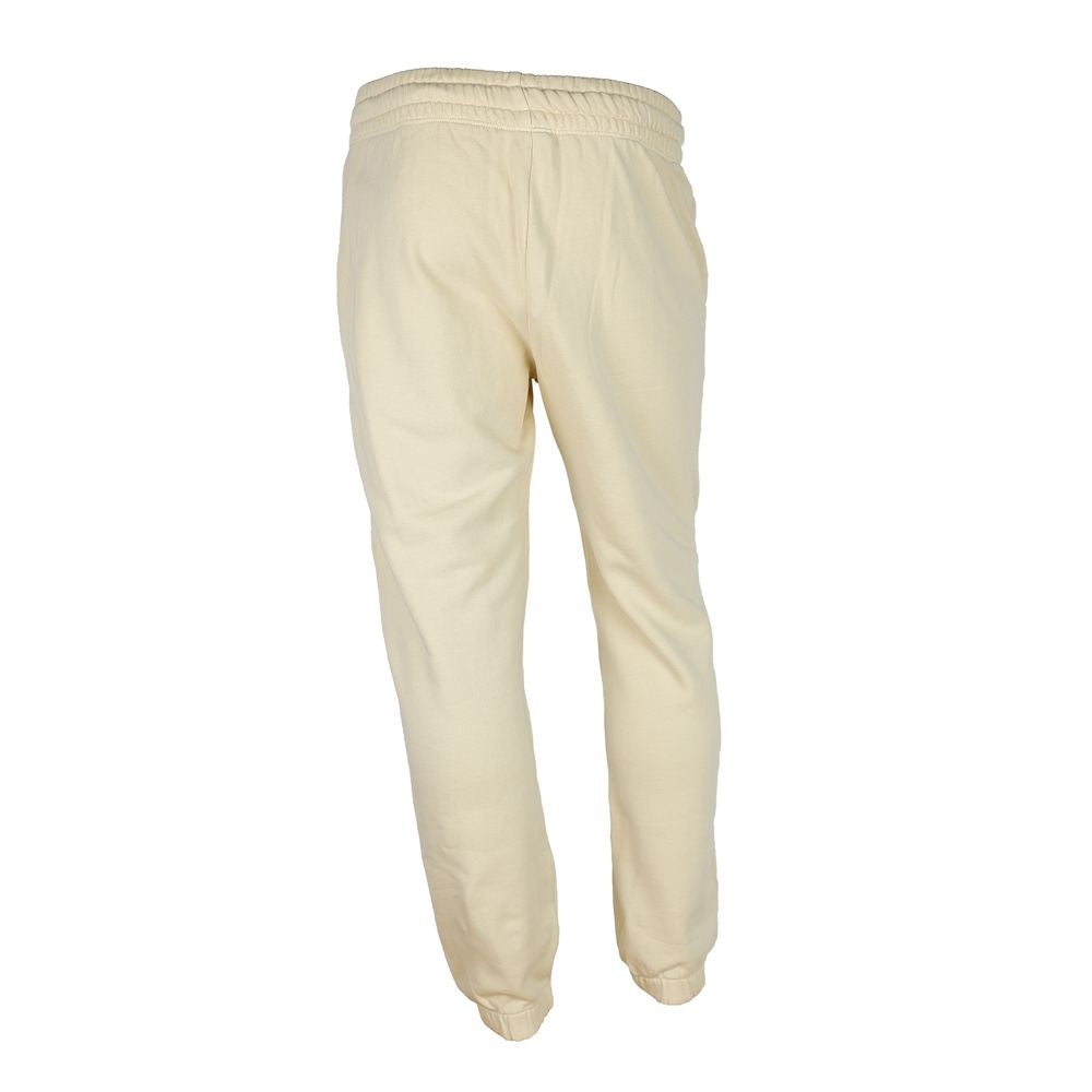 Beige Cotton Men's Track Trouser