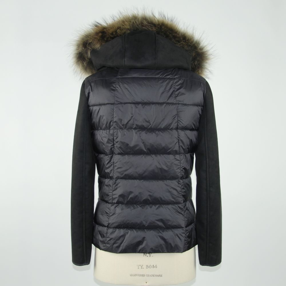 Black Polyester Women Jacket