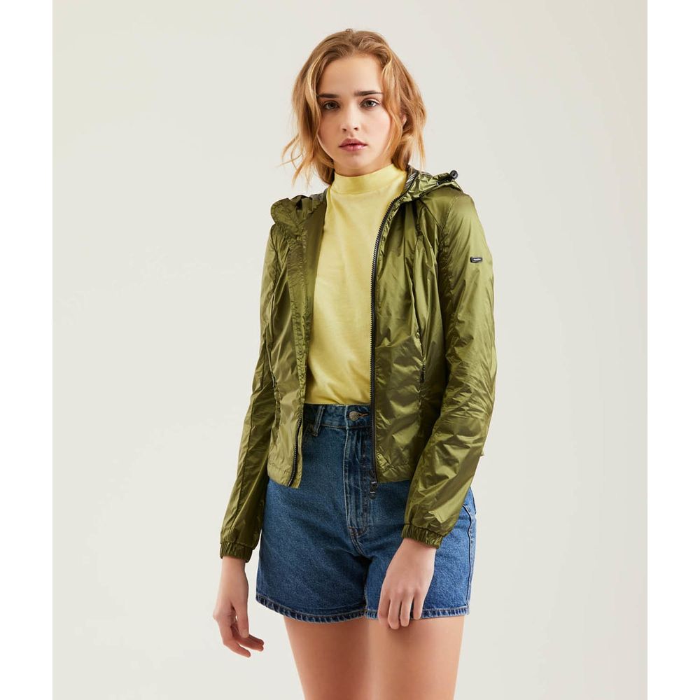 "Green Polyamide Women's Jacket"