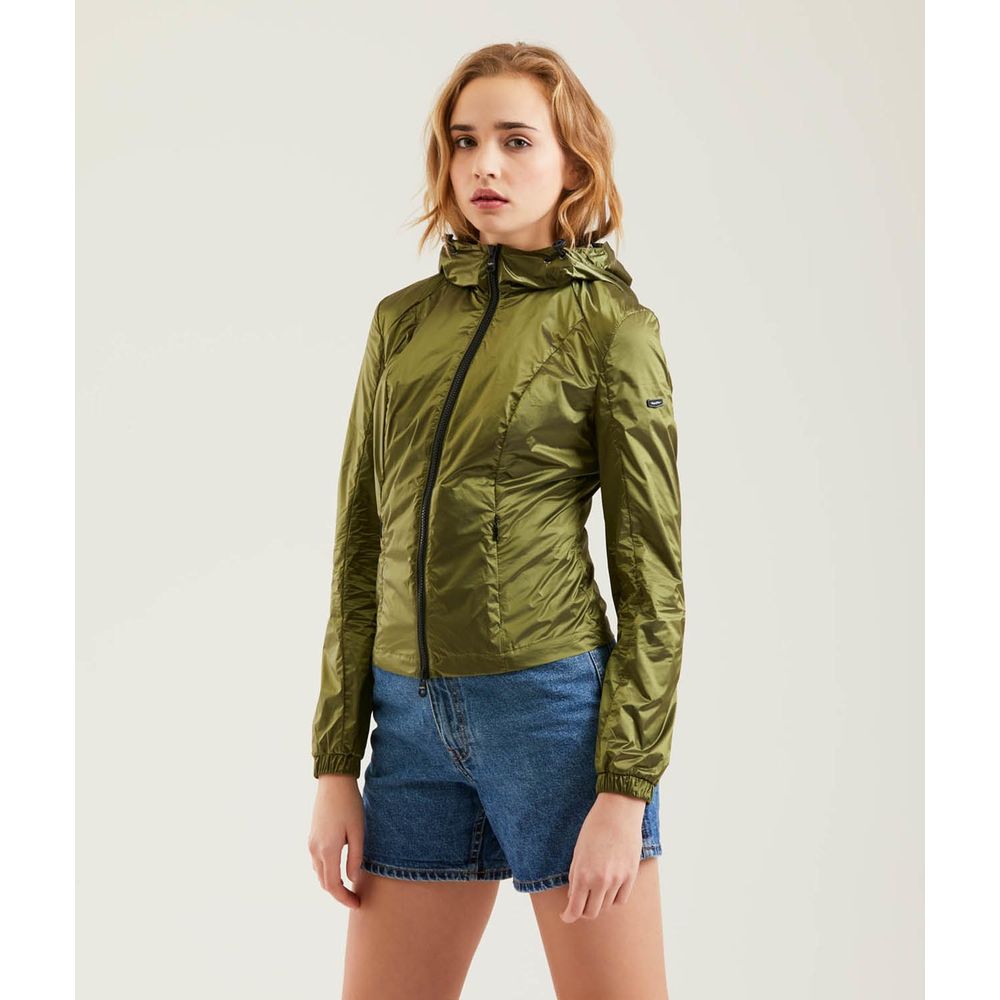 "Green Polyamide Women's Jacket"