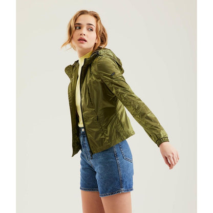 "Green Polyamide Women's Jacket"