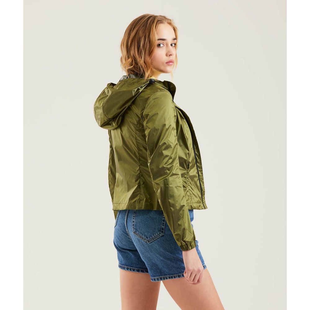 "Green Polyamide Women's Jacket"