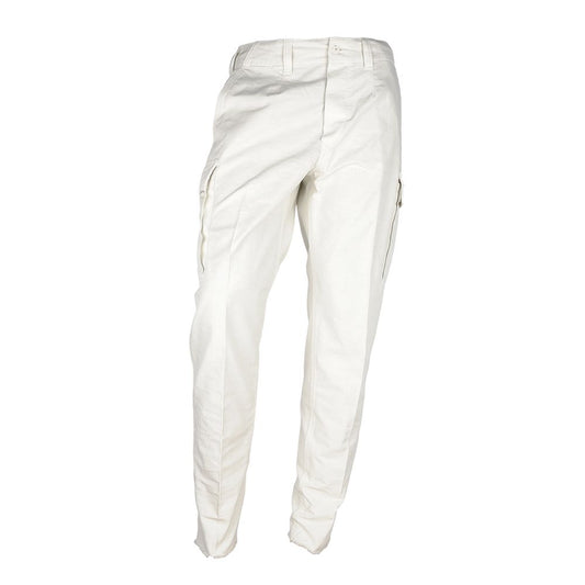 White Cotton Men's Trousers