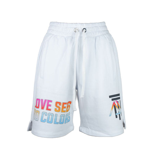 White Cotton Women Shorts