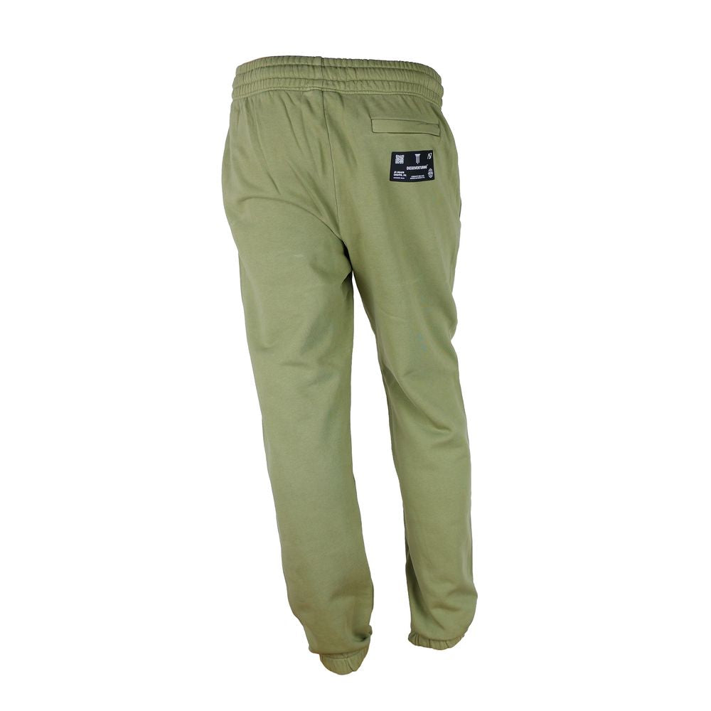 Green Cotton Men's Track Trouser