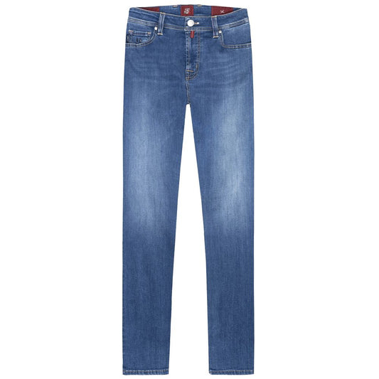 Light Blue Cotton Men's Jeans