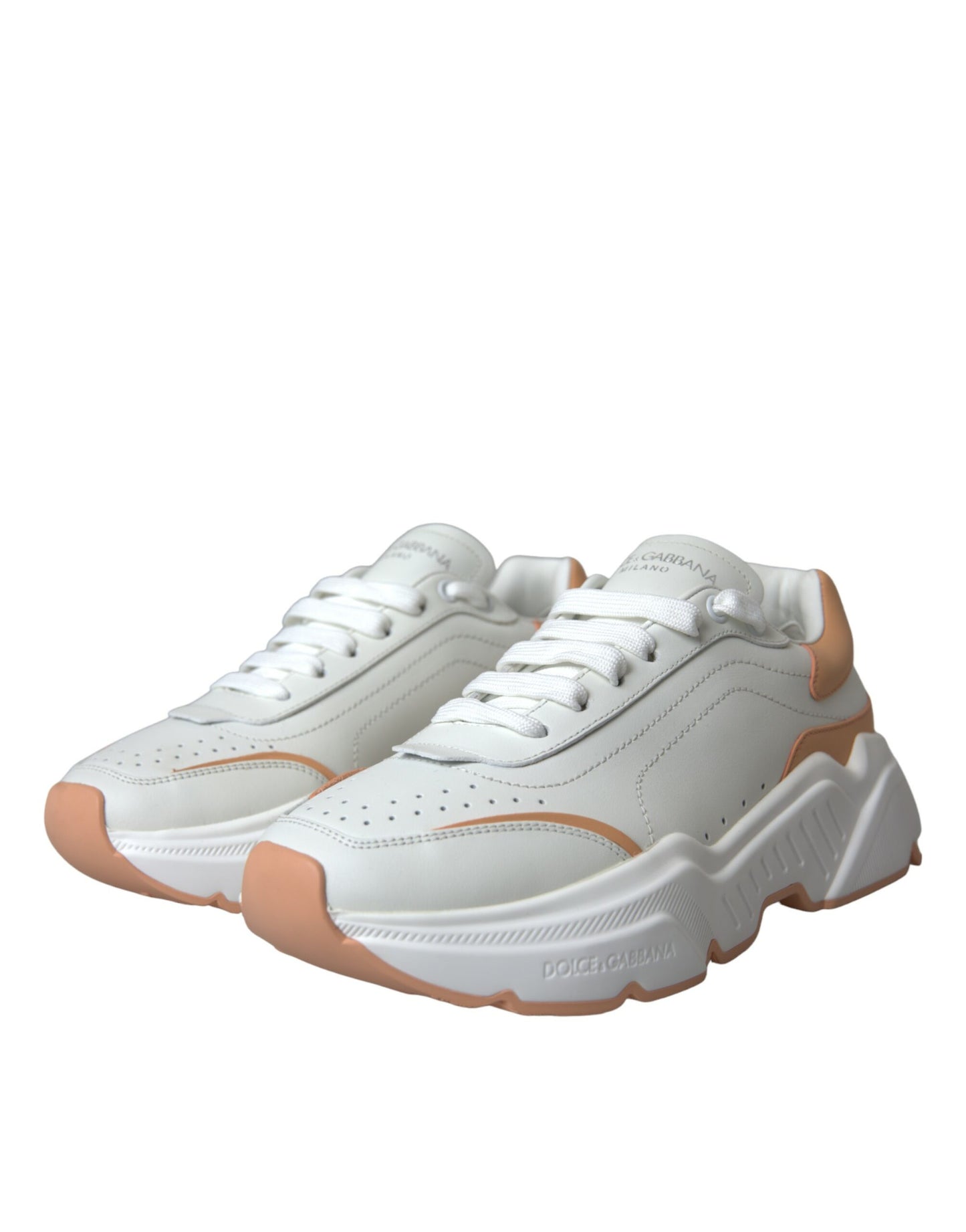 White Peach DAYMASTER Leather Sneakers Shoes