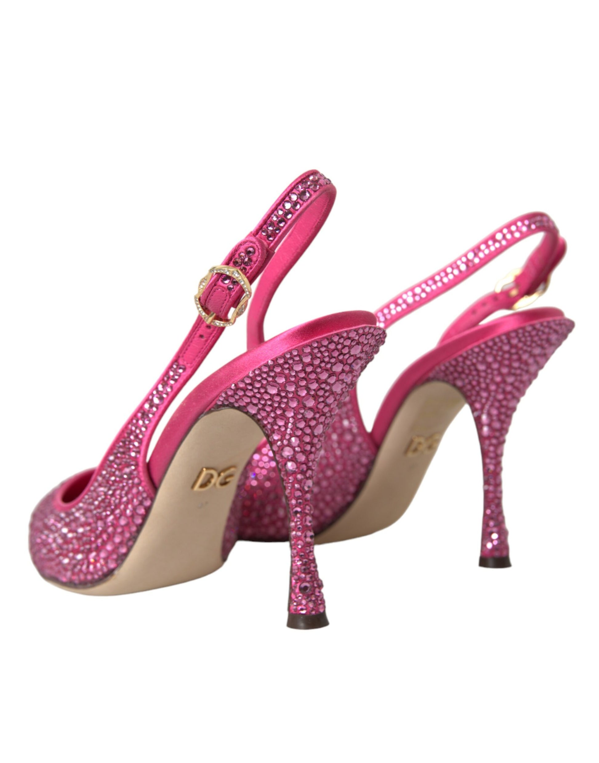 Pink Slingbacks Crystal Pumps Shoes