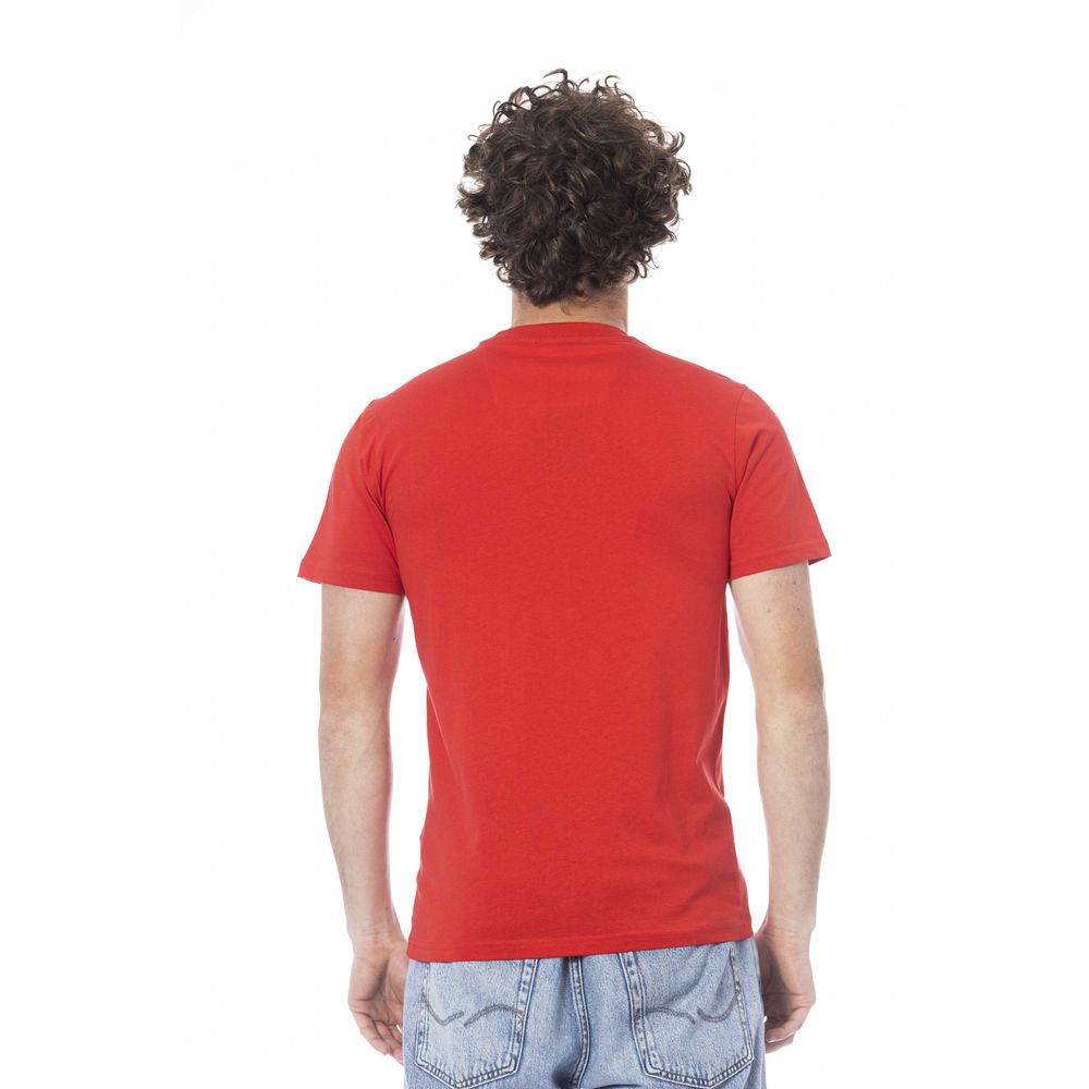 Red Cotton Men T-Shirt