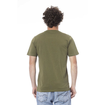 Green Cotton Men T-Shirt