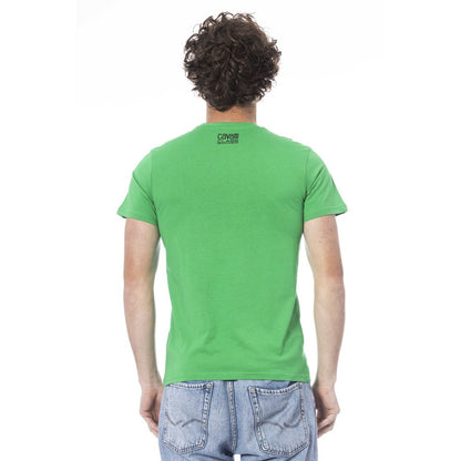 Green Cotton Men T-Shirt