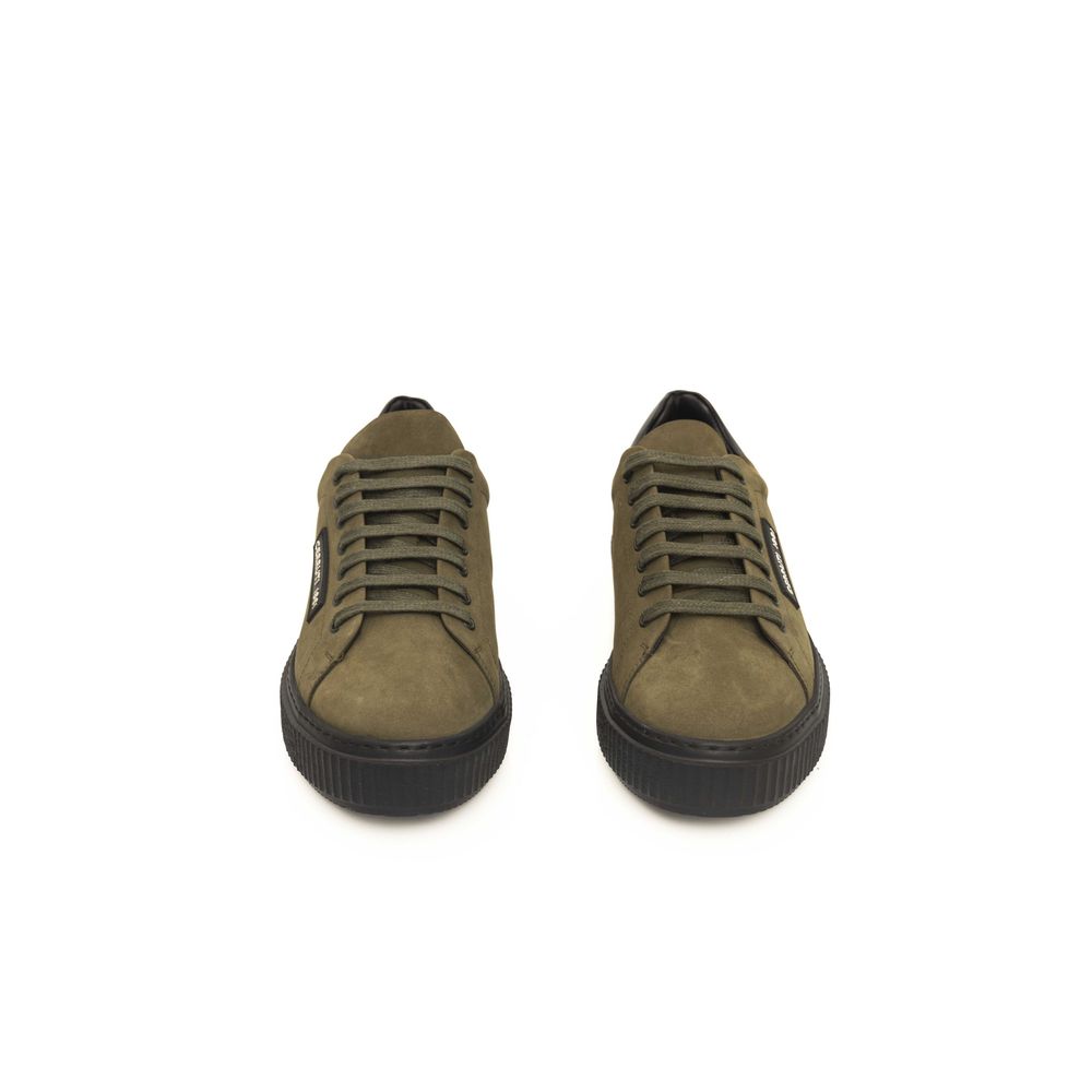 Green Leather Men Sneaker