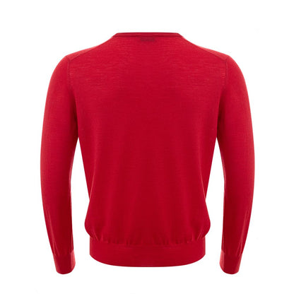 Elegant Red Wool Sweater for Men