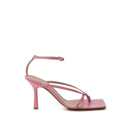 Elegant Pink Leather Sandals for Sophisticated Style