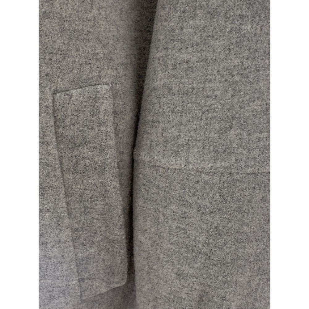 Elegant Gray Wool Jacket for Timeless Style